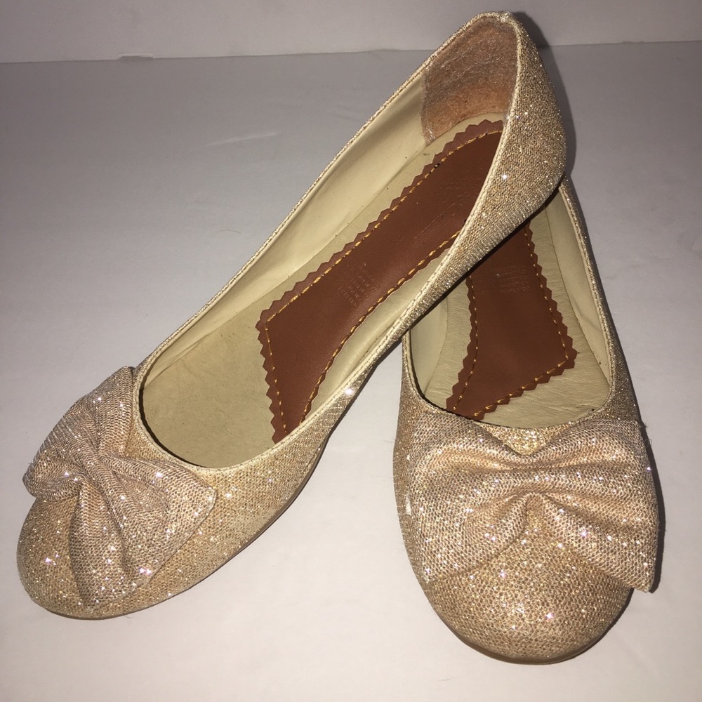 Sparkly Gold Flats